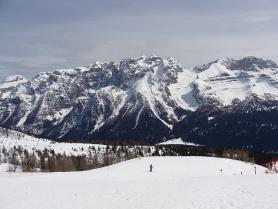 Italské údolí Val di Sole v zimě